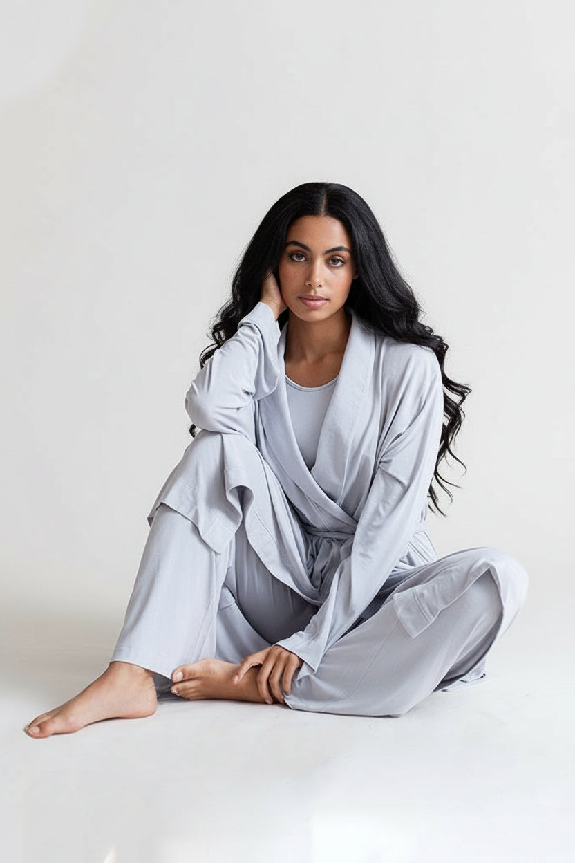 Collagen Lounge Robe - Blush Pink