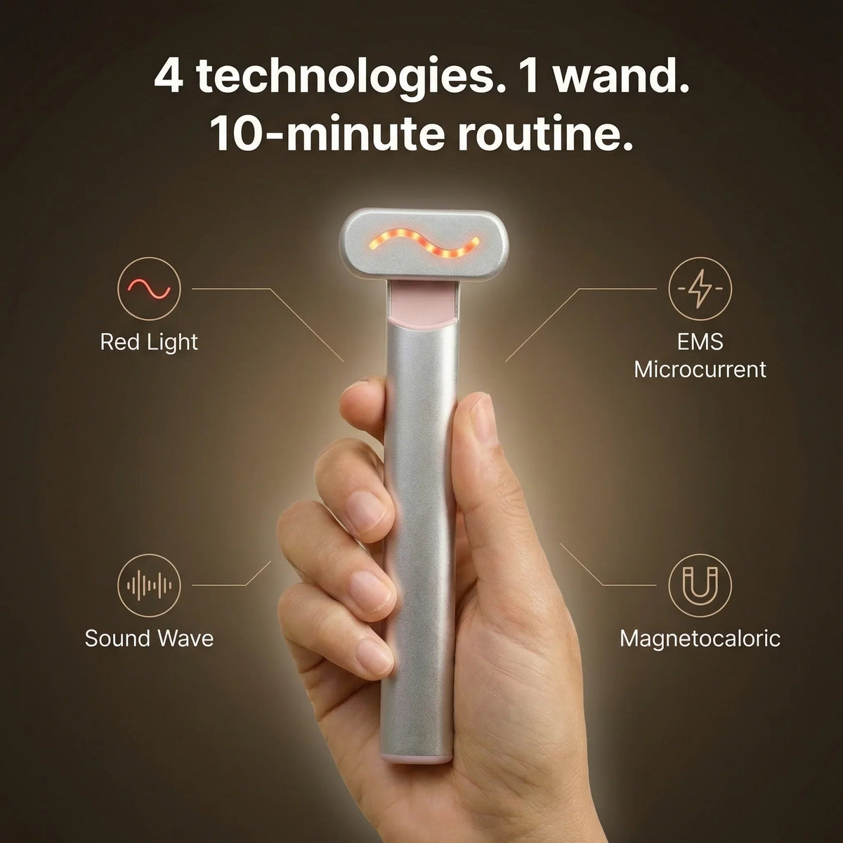 4-in-1 Red Light Therapy Skincare Wand