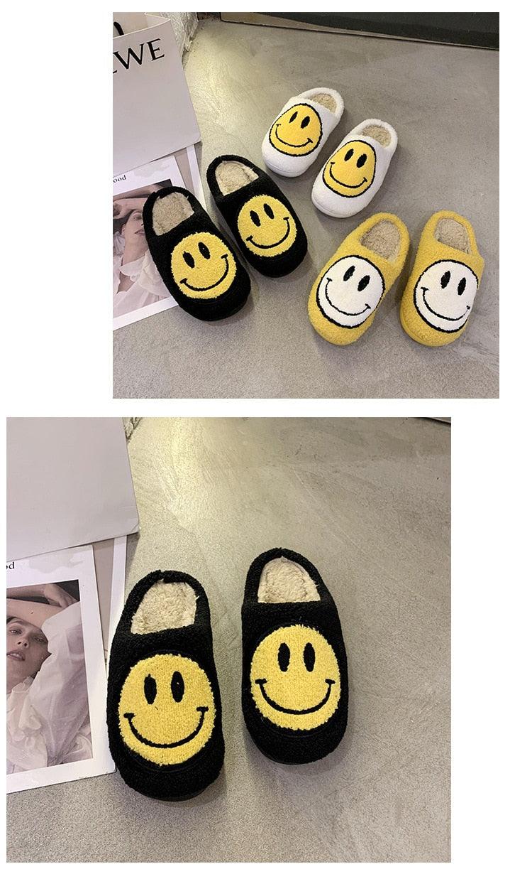 Pink Smiley Face Slippers