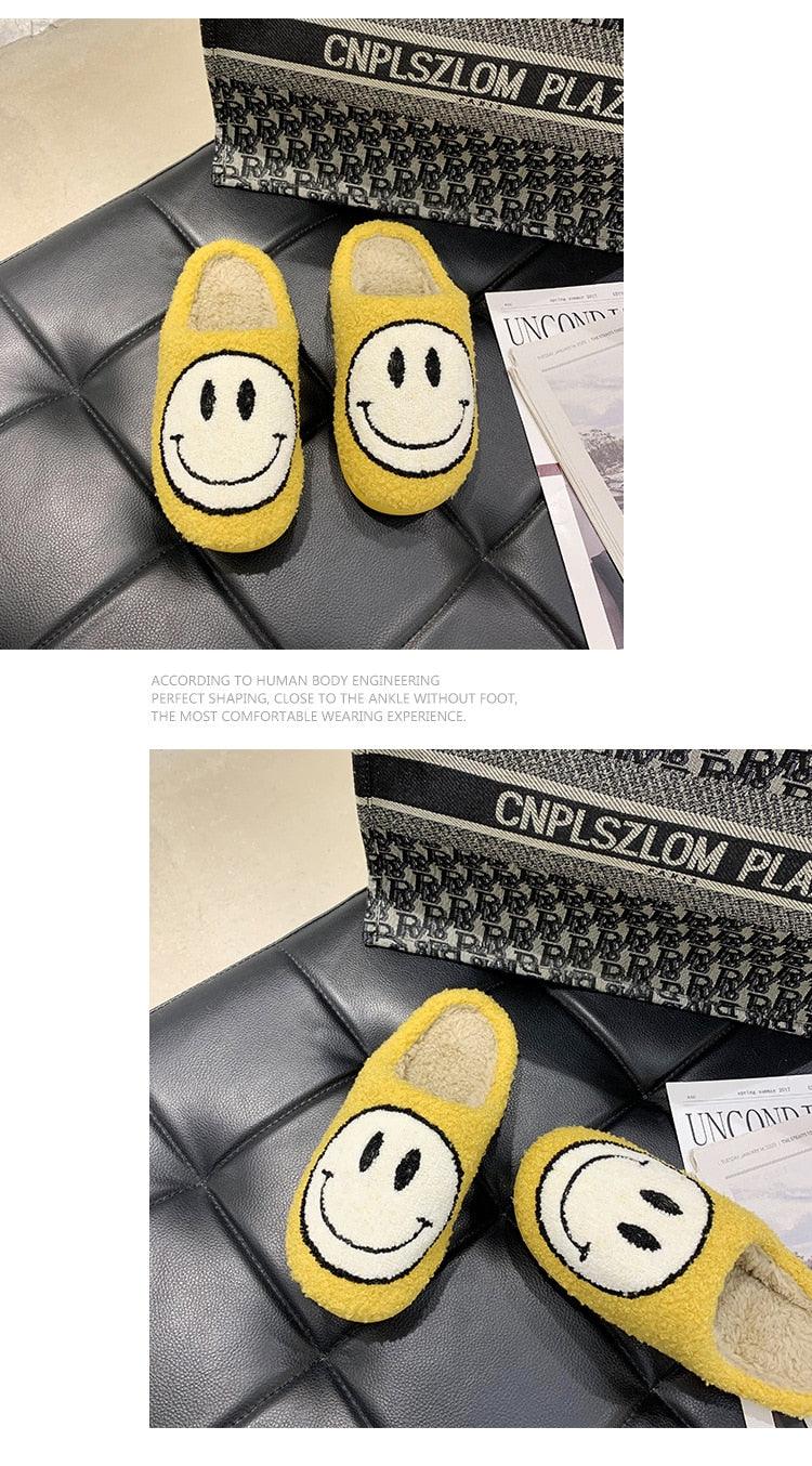 Pink Smiley Face Slippers