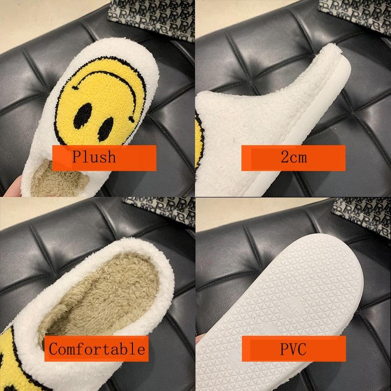 Pink Smiley Face Slippers