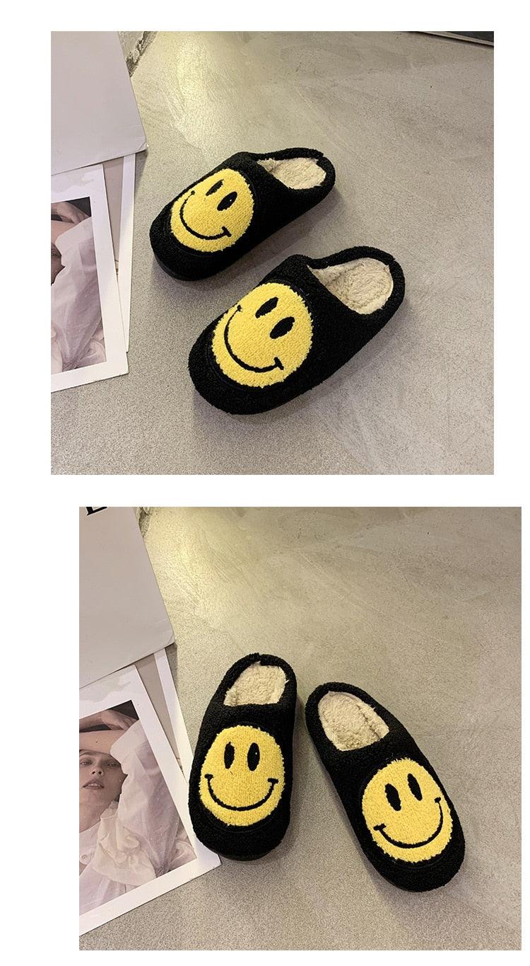 Pink Smiley Face Slippers